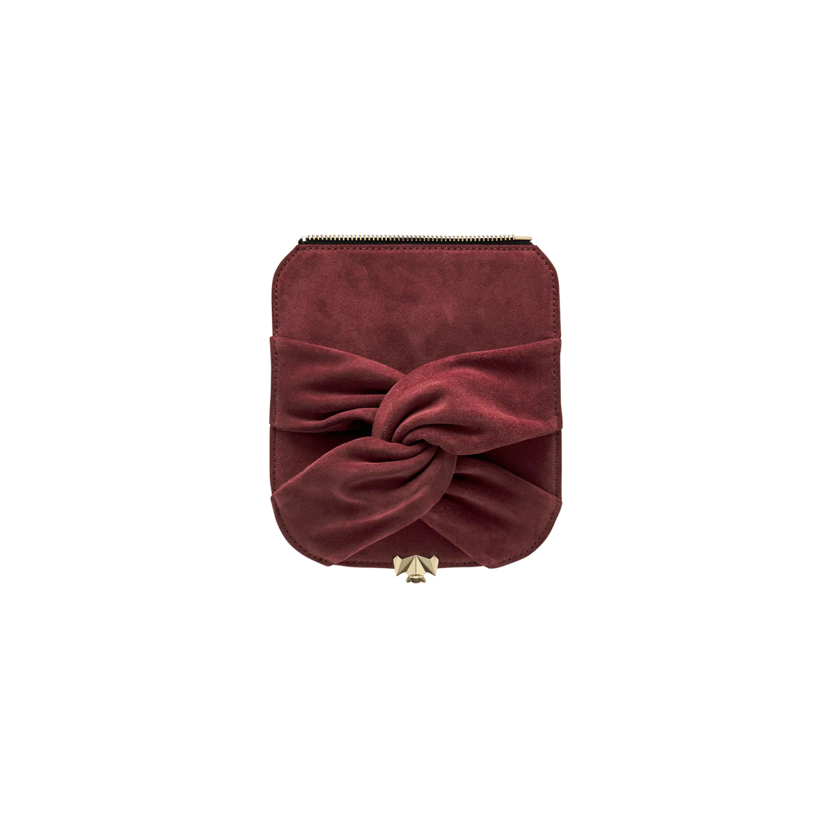Wechselklappe - Mini Bordeaux Knot - weinrot