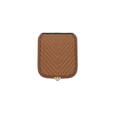 Wechselklappe - Mini Cognac Weave - cognac