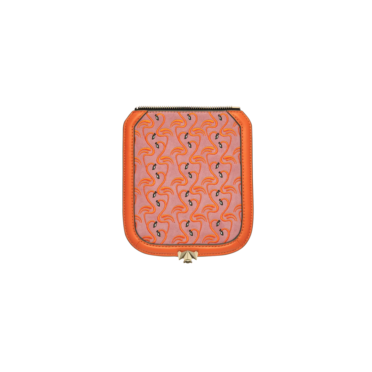 Wechselklappe - Mini Dancing Flamingo - pink-orange
