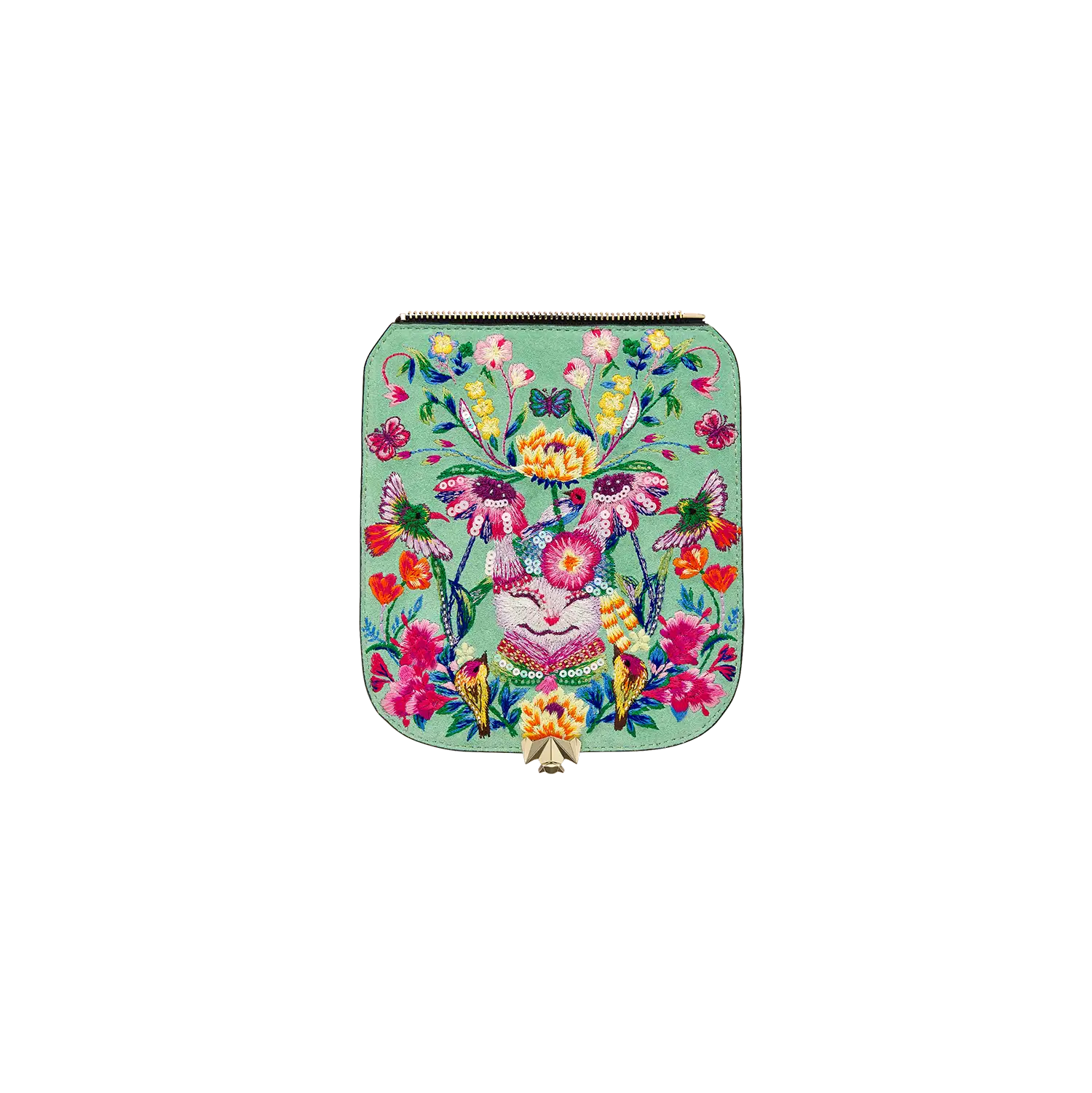 Wechselklappe - Mini Happy Cat - hellgrün