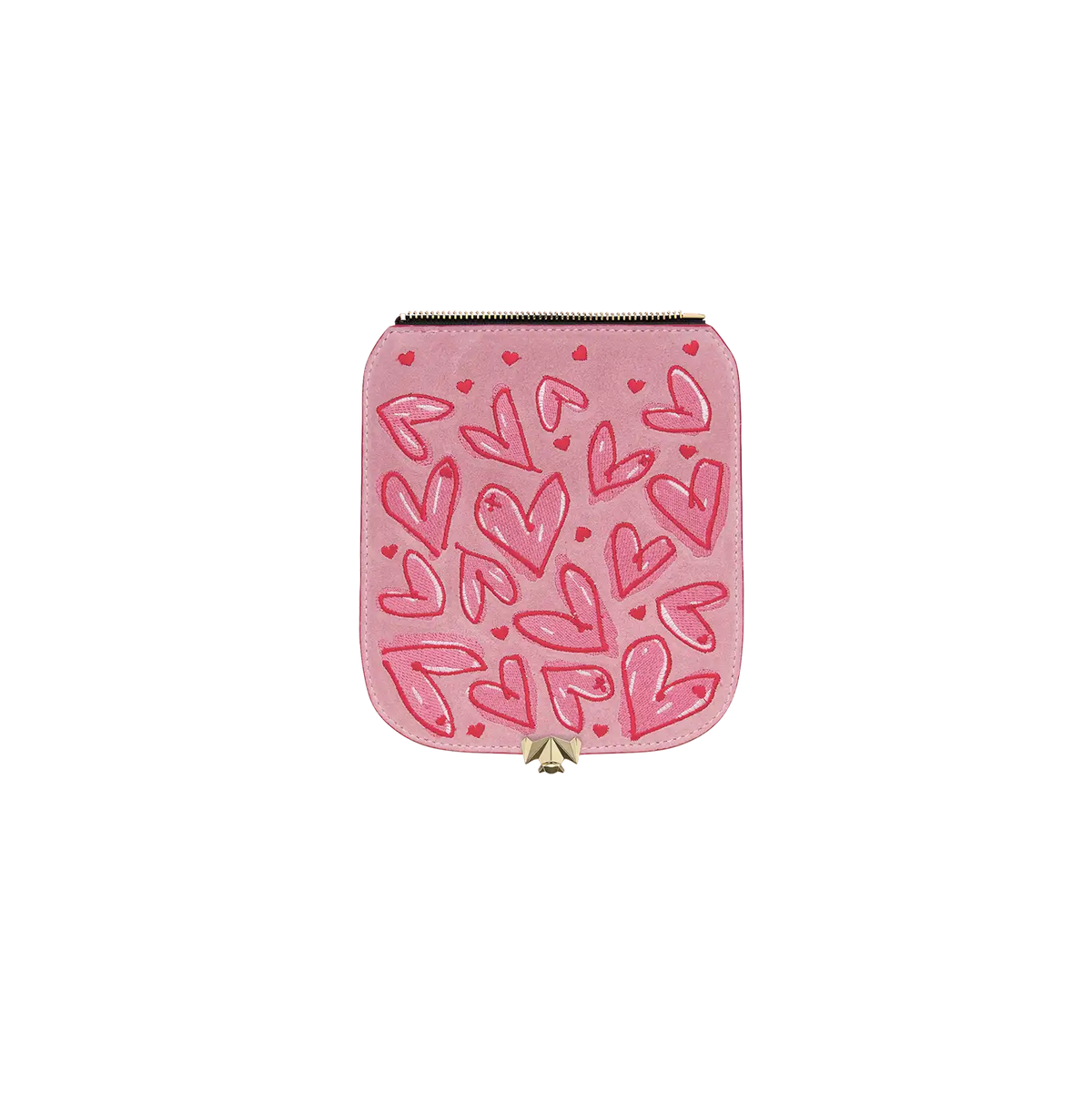 Wechselklappe - Mini Happy Hearts - rosa-rot