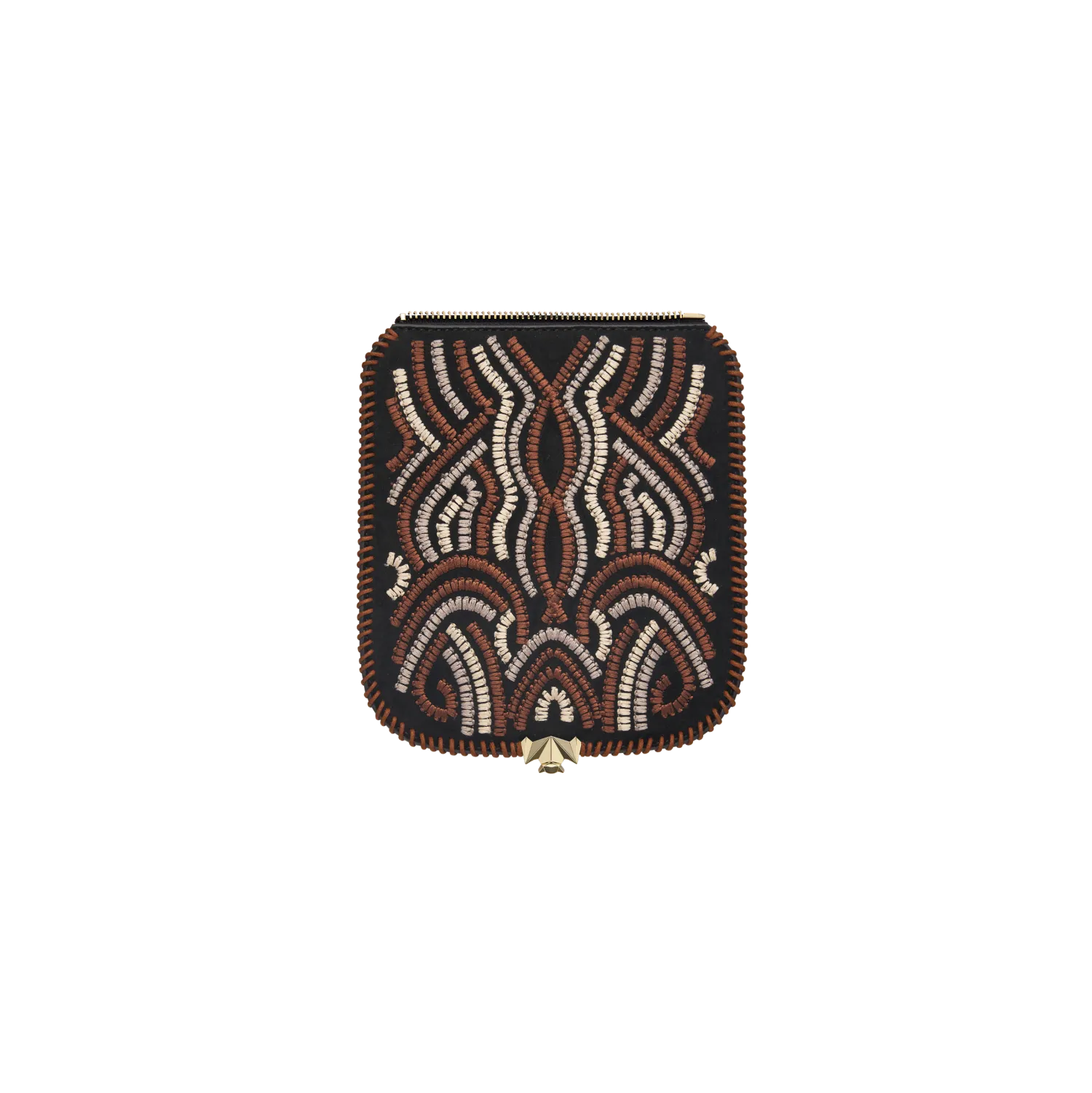changeable flap - Mini Woven Wave - black