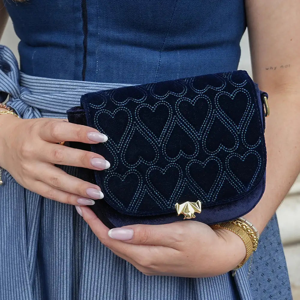 Wechselklappe - Mini Amour de Velours - dunkelblau