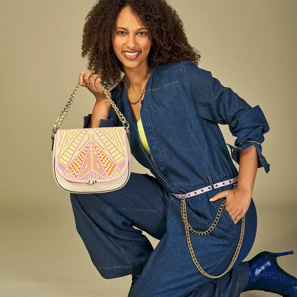 Wechselklappe - Neon Vibes - creme-bunt