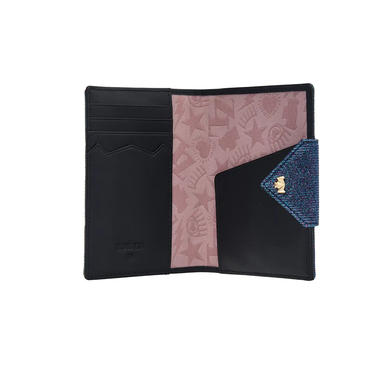 Passport Cover - Board me Baby - blau-glitzer