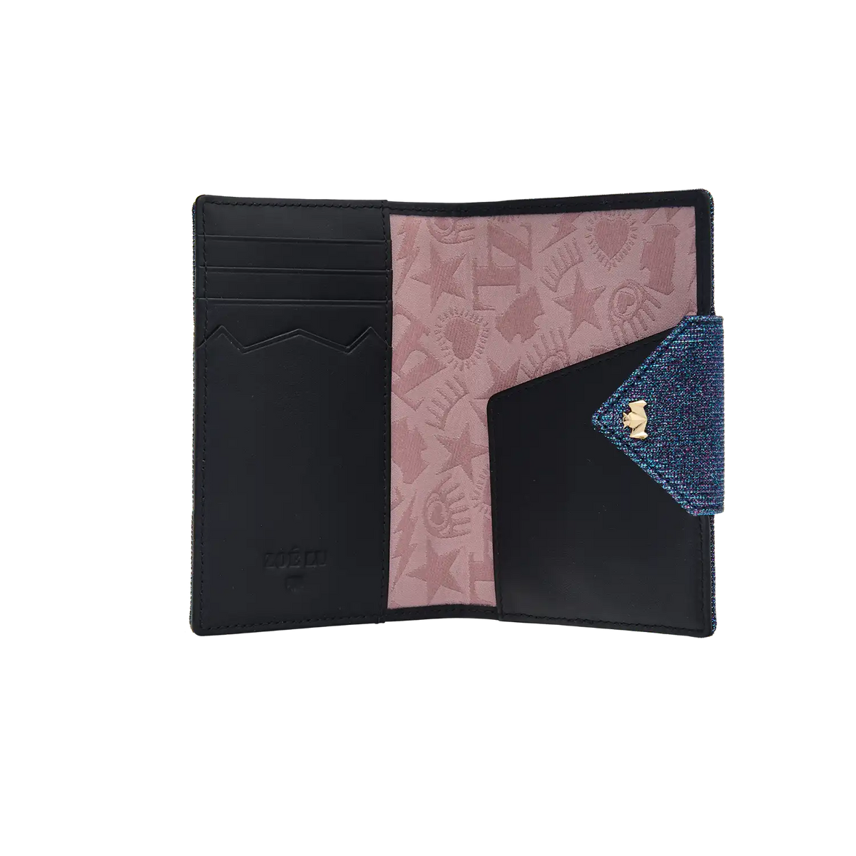 Passport Cover - Board me Baby - blau-glitzer