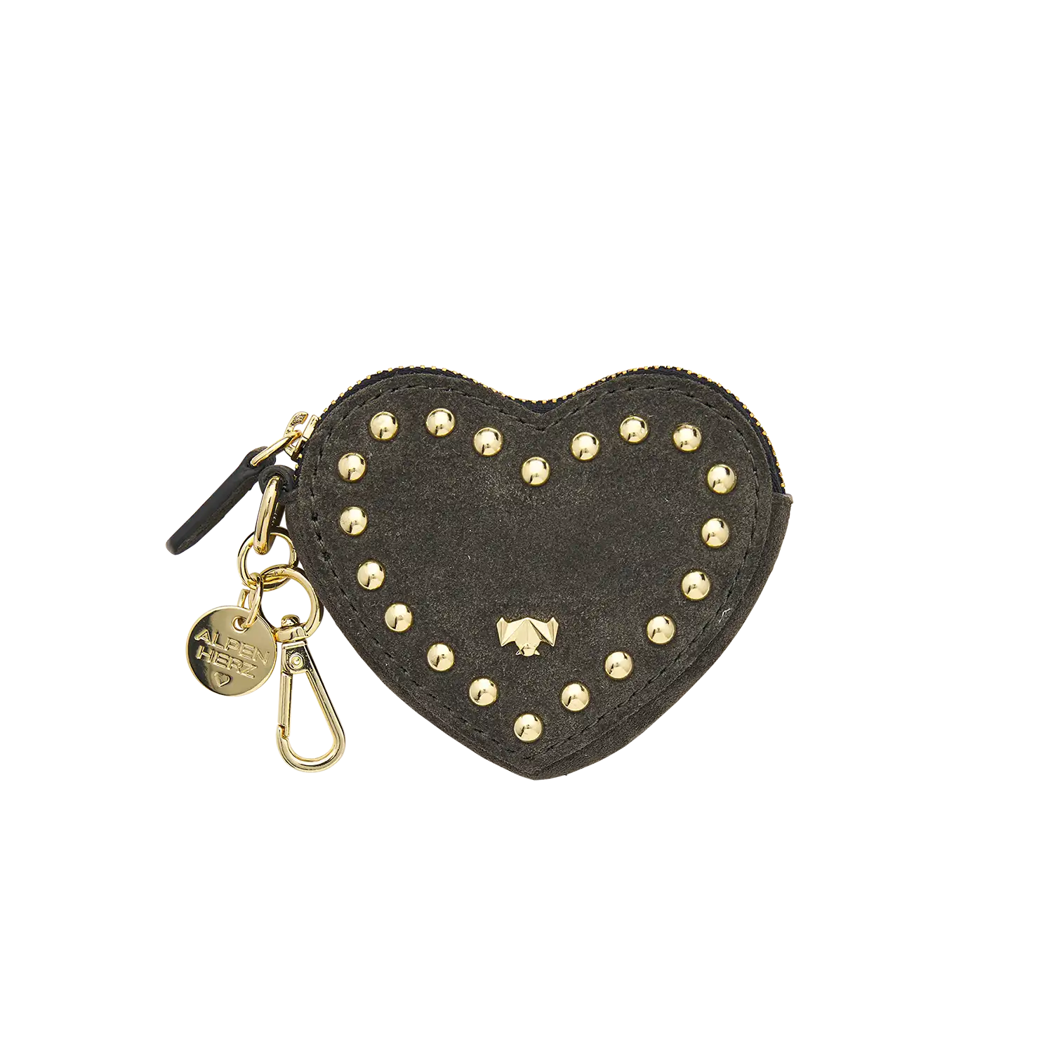 Schluesselanhaenger - Heartbeat - graubraun