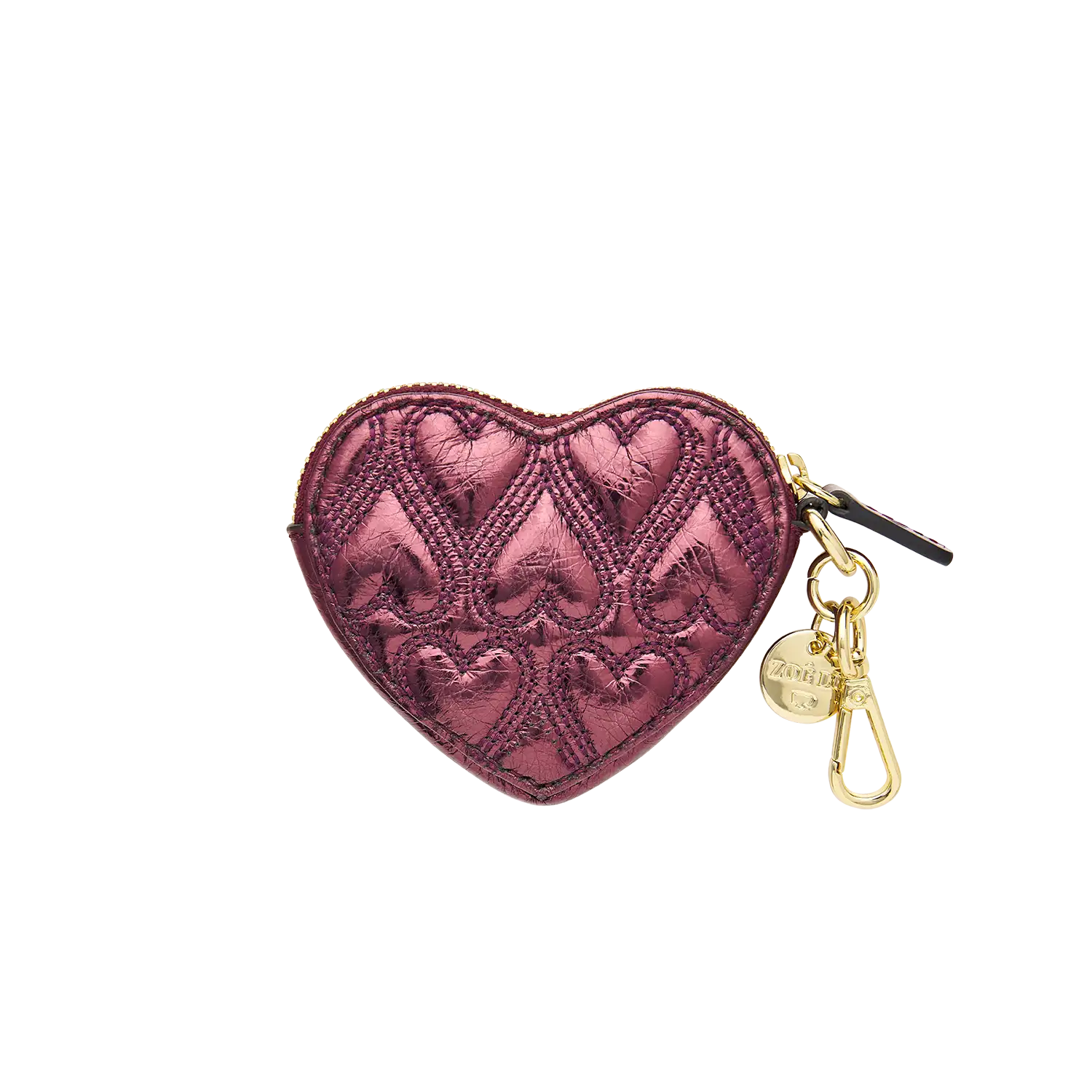 Schluesselanhaenger - Heartbeat - weinrot-metallic