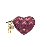 Schluesselanhaenger - Heartbeat - weinrot-metallic