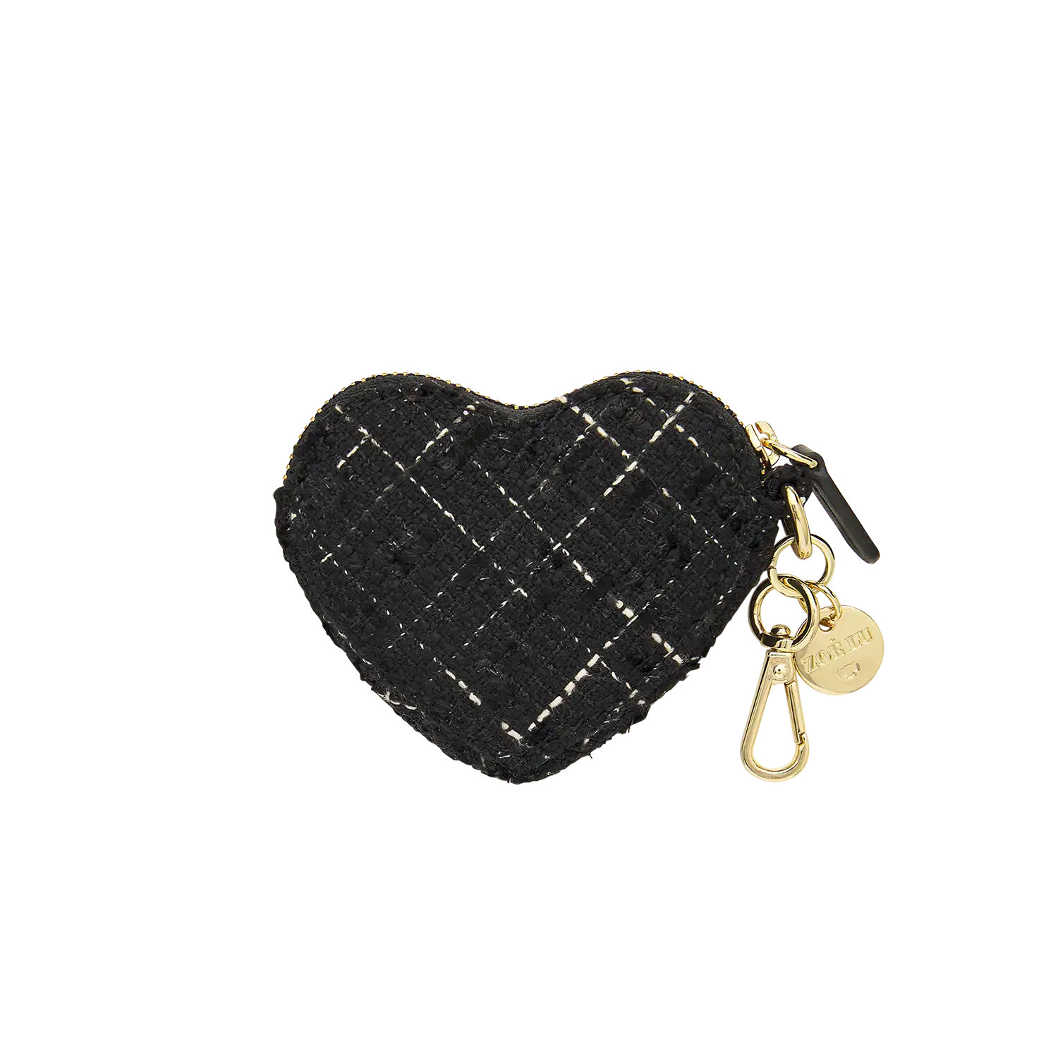 Schluesselanhaenger - Heartbeat - Bouclé schwarz