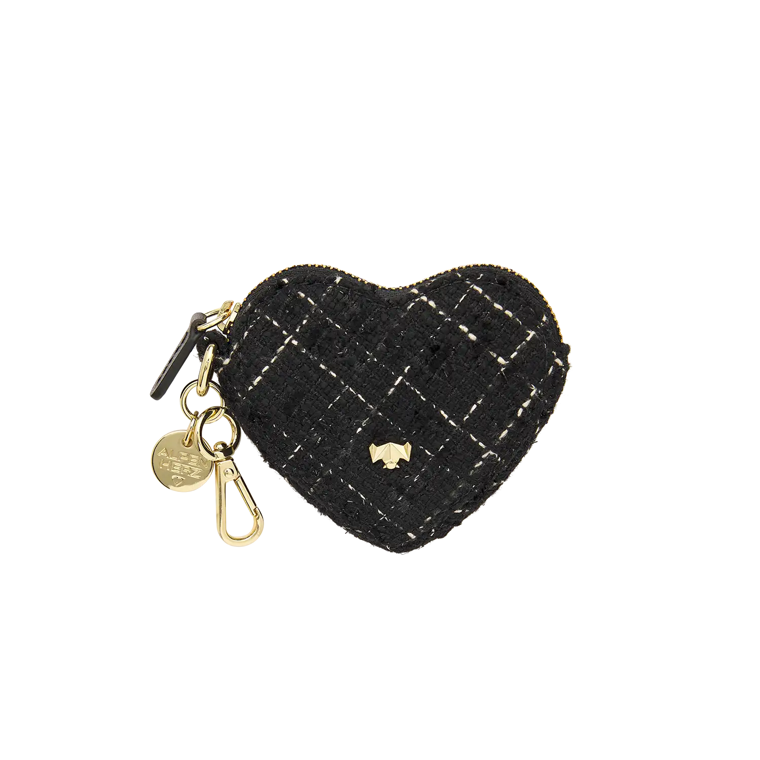 Schluesselanhaenger - Heartbeat - Bouclé schwarz