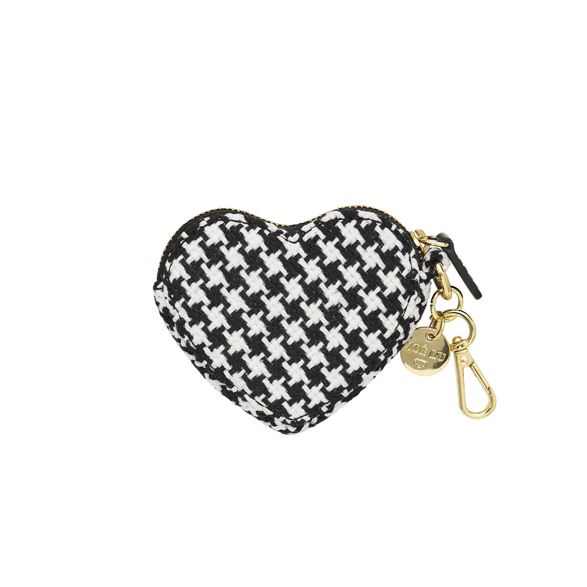 Schluesselanhaenger - Heartbeat - Hahnentritt schwarz-weiß