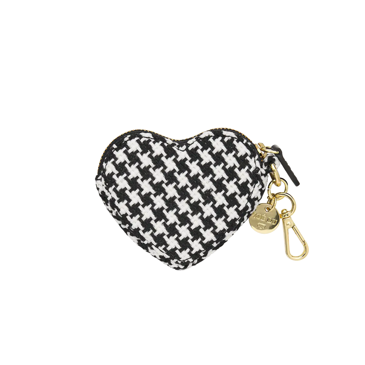 Schluesselanhaenger - Heartbeat - Hahnentritt schwarz-weiß