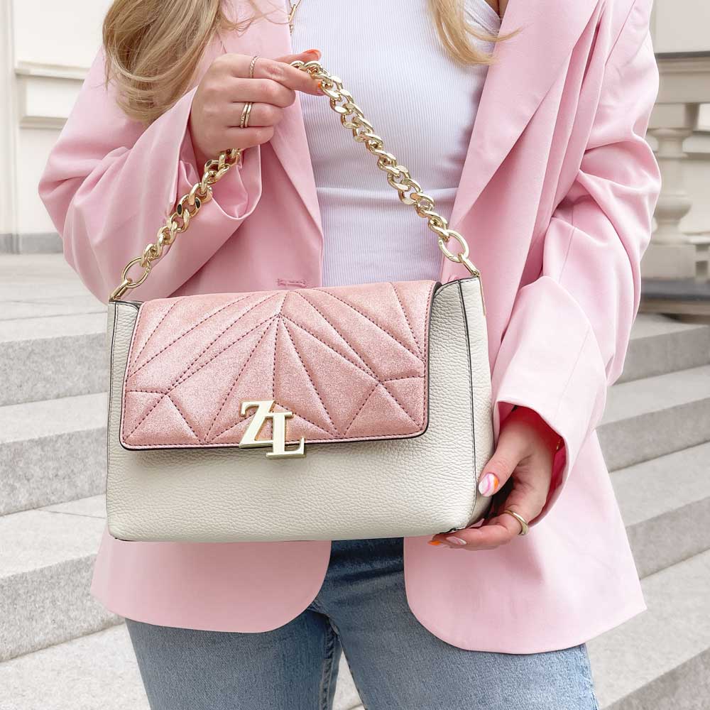 Wechselklappe - Iconic Peachy - rosa-glitzer