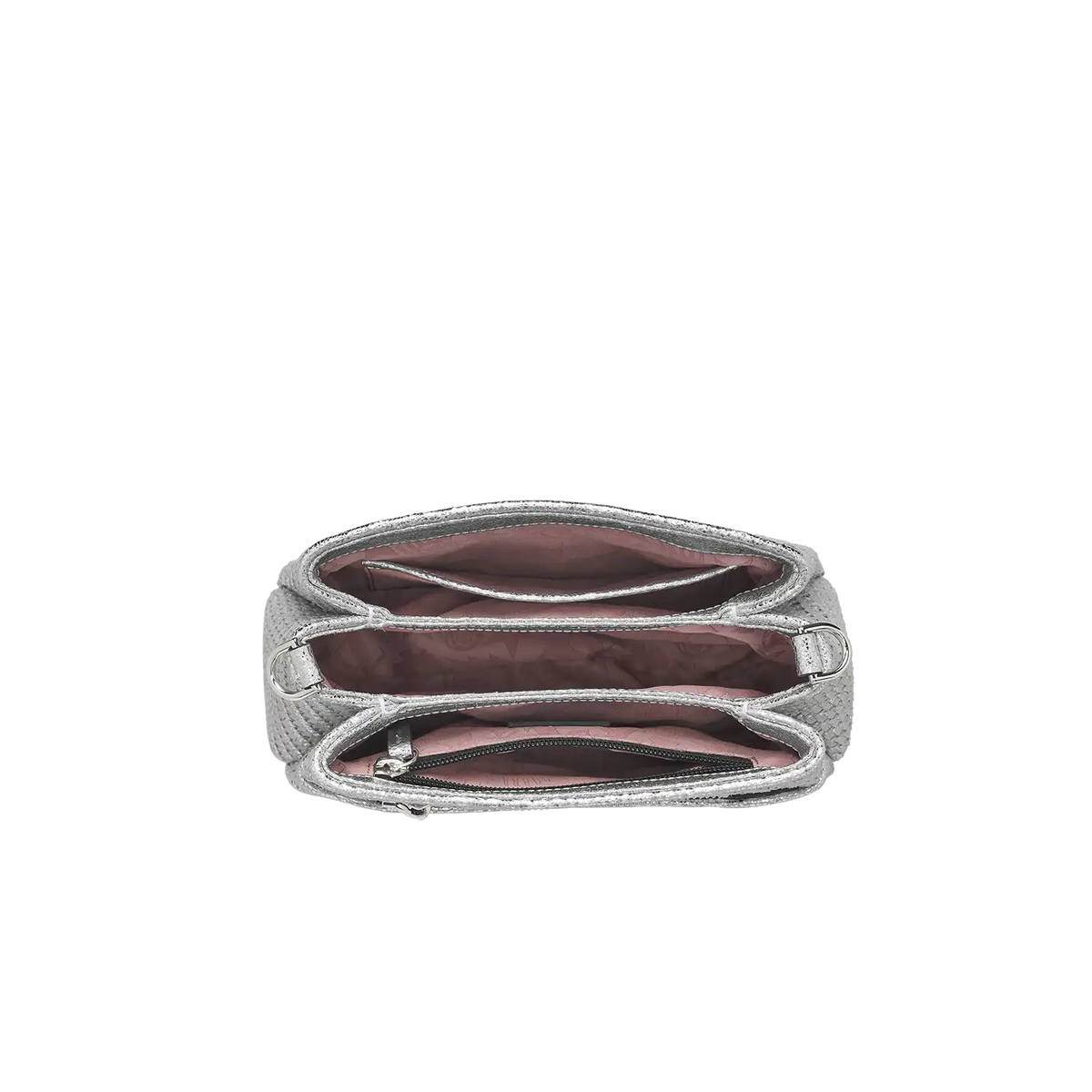 Taschenkoerper Mini Triple - silber-geflochten