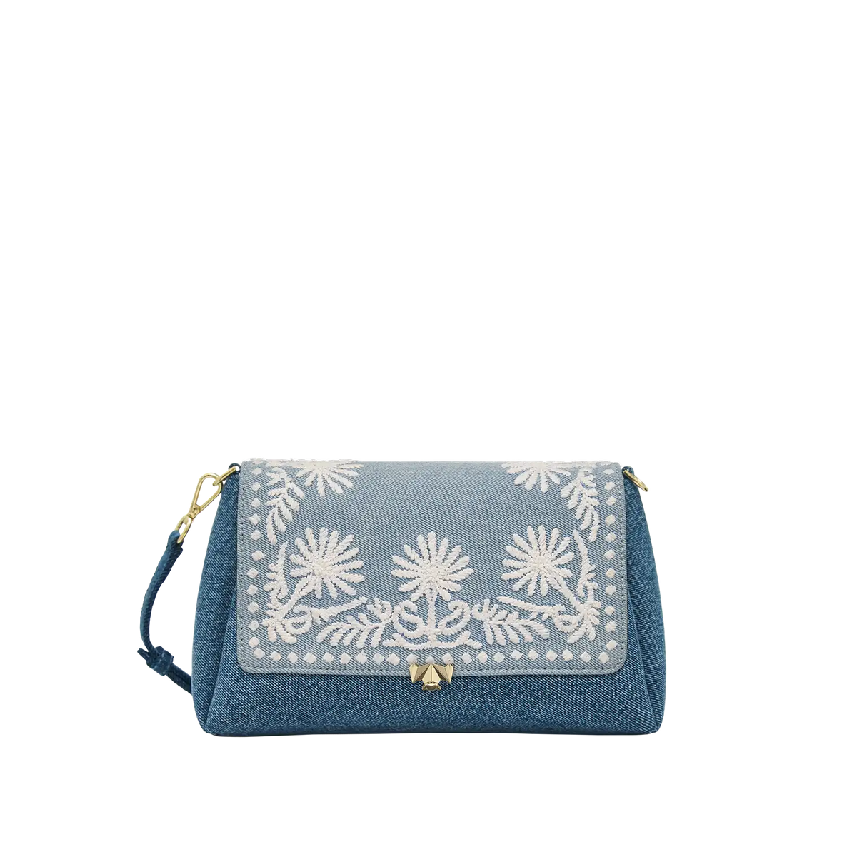 Wechselklappe - Denim & Daisies - hellblau