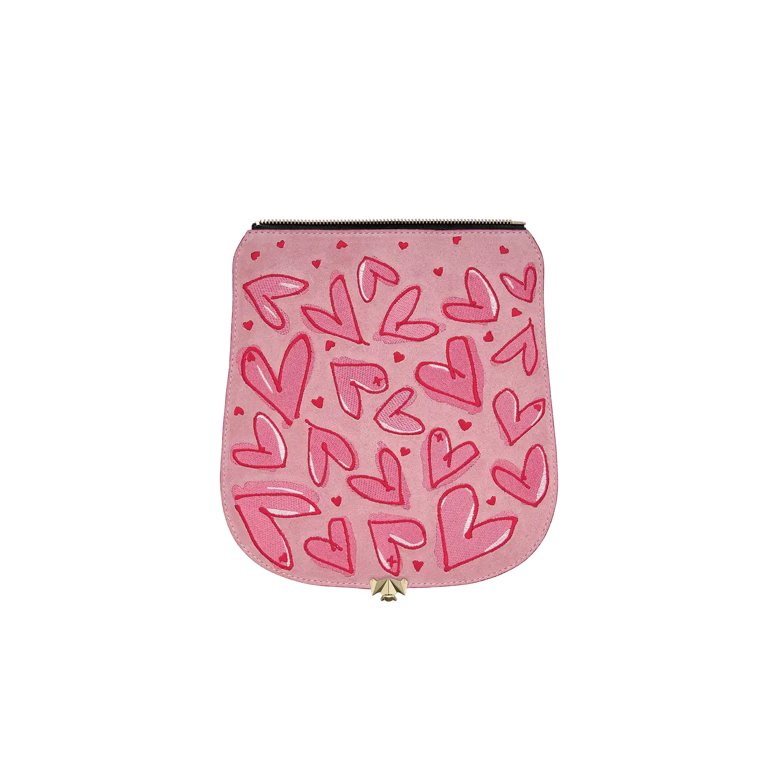 Wechselklappe - Happy Hearts - rosa-rot