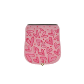 Wechselklappe - Happy Hearts - rosa-rot