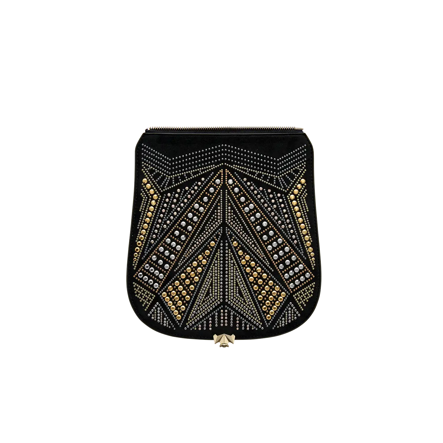 Wechselklappe - Shooting Star - schwarz Kunst-Velours