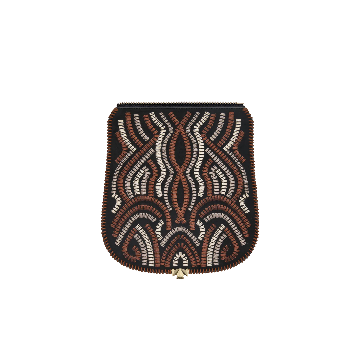 Wechselklappe - Woven Wave - schwarz-braun