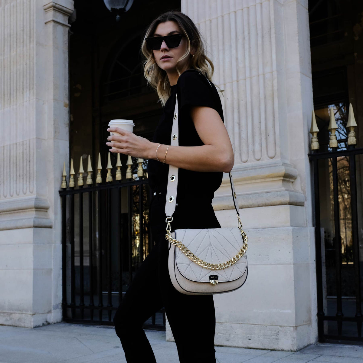 Schulterriemen - Take a Long Turn - gold-creme