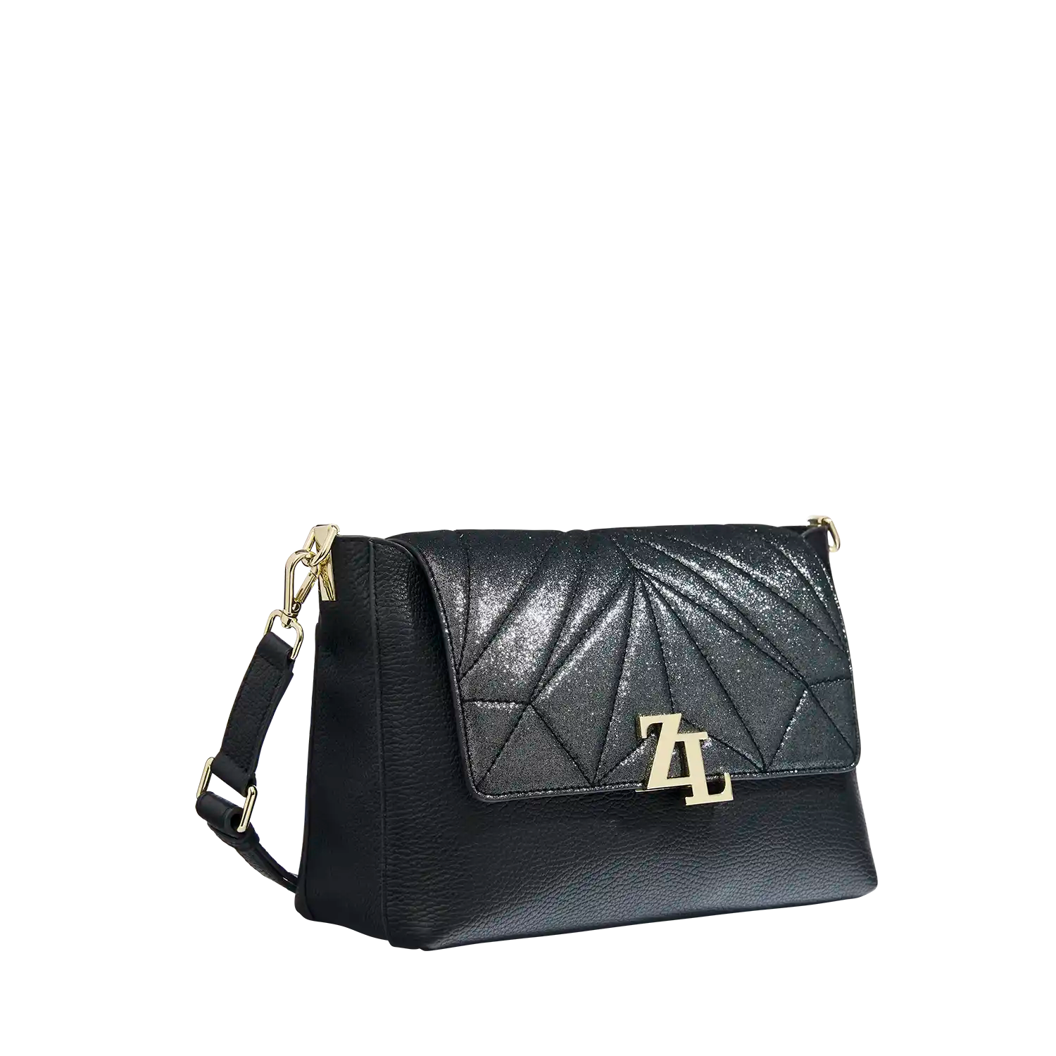 Wechselklappe - Iconic Glitter - schwarz