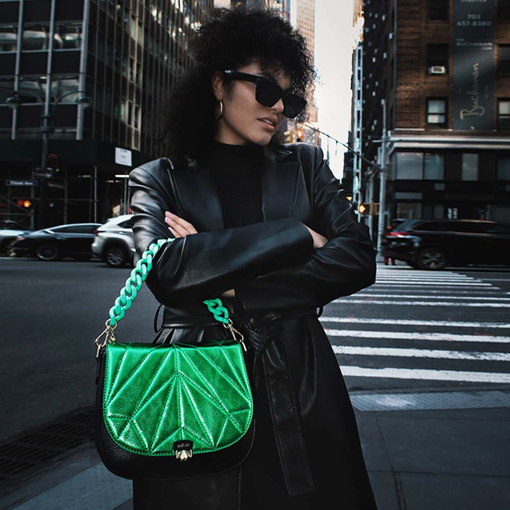 Wechselklappe - Kinda Melon - gruen-metallic