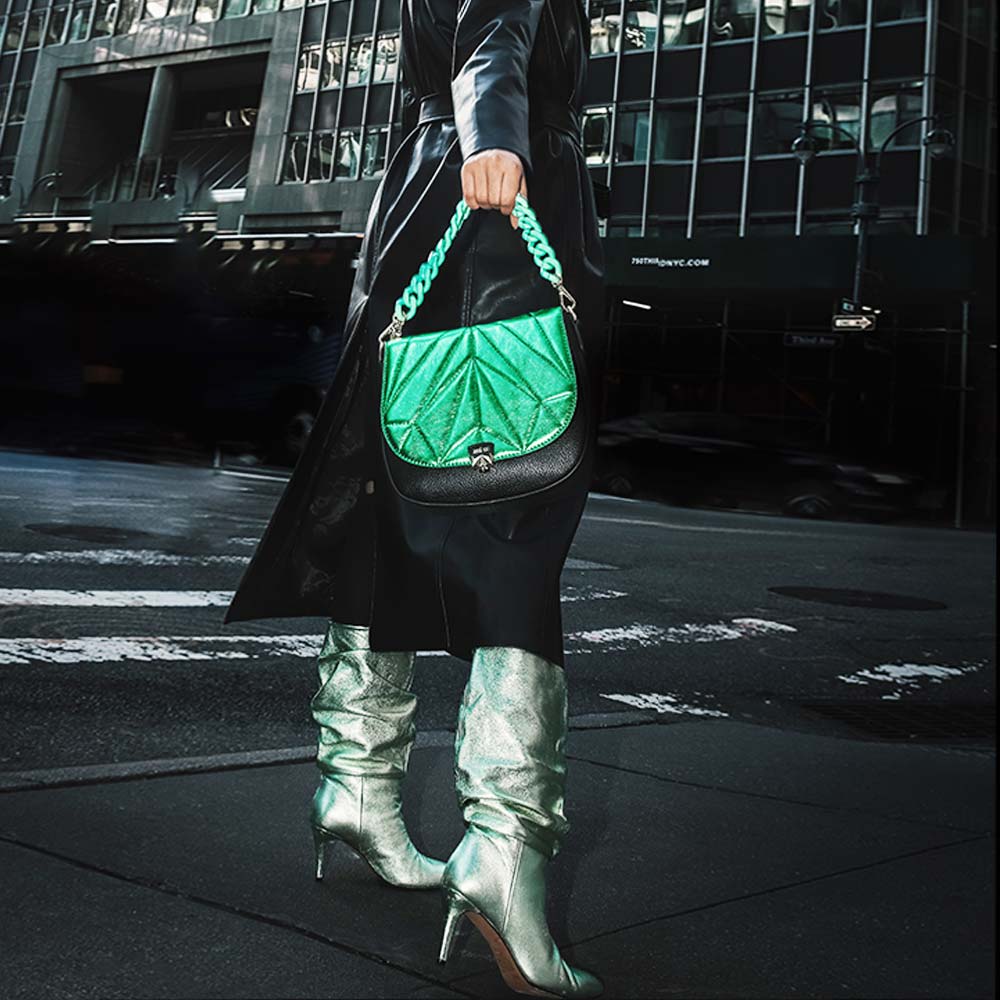 Wechselklappe - Kinda Melon - gruen-metallic