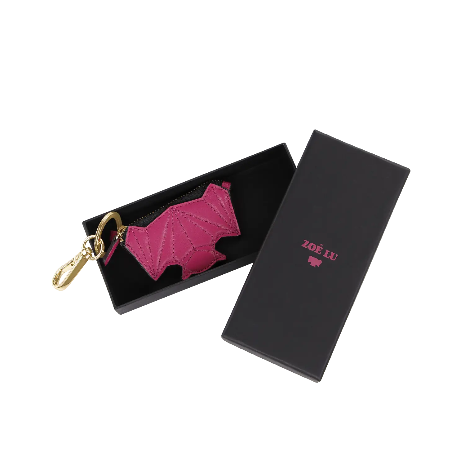 Schluesselanhaenger - Zip it Bat - pink